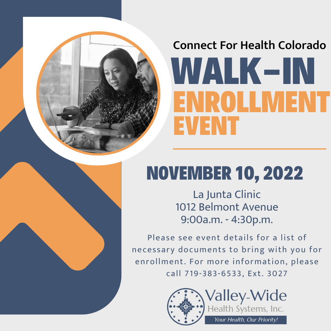 Connect for Health Colorado WalkIn Enrollment Event La Junta Valley
